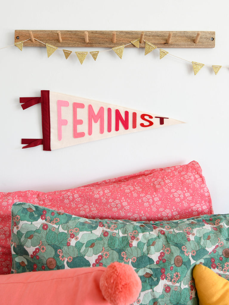 Feminist pennant flag.