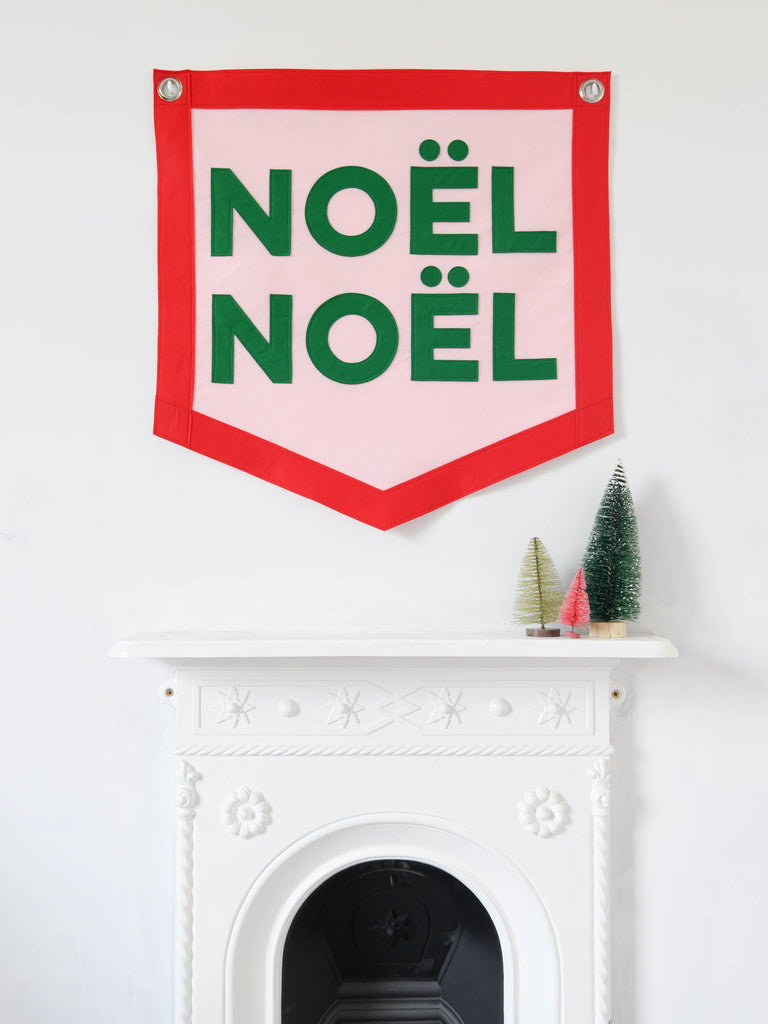 Noel Noel vintage style christmas banner.