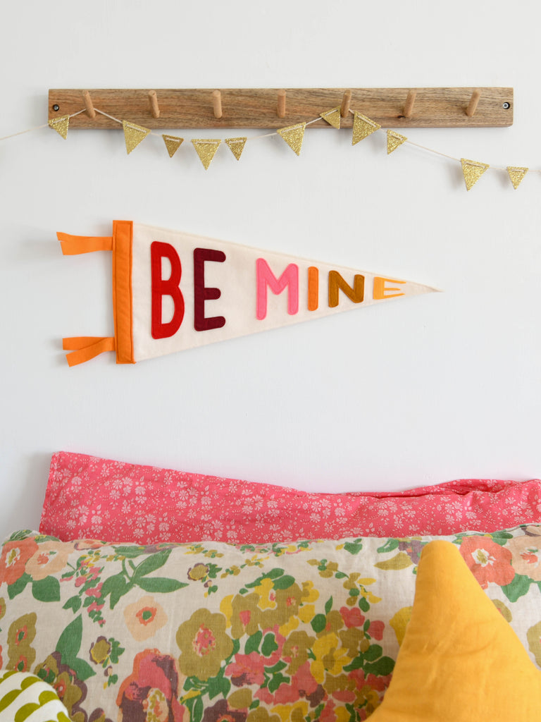 be mine felt pennant flag.