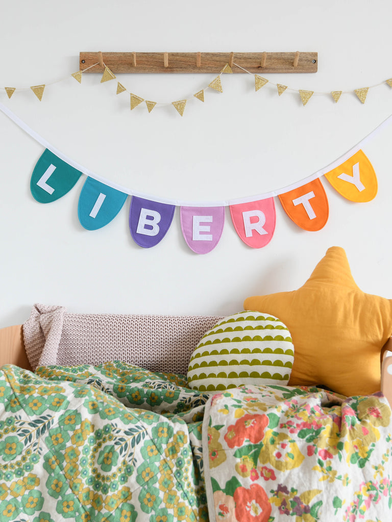 personalised scalloped name bunting for boy or girl