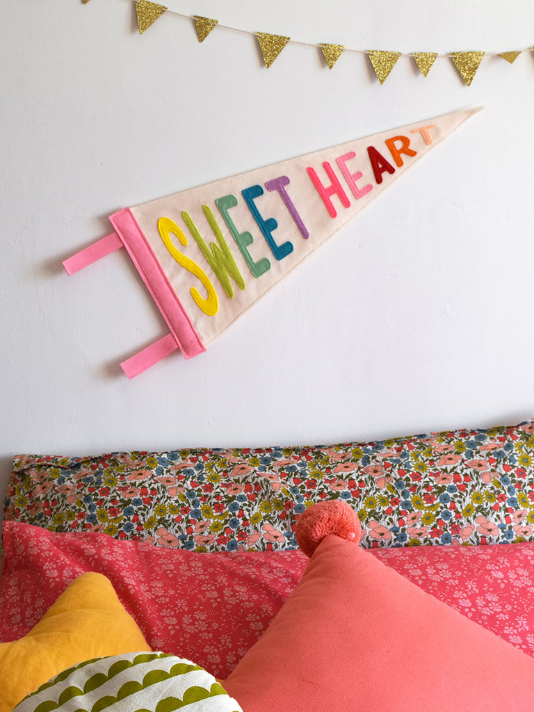 sweet heart pennant flag.