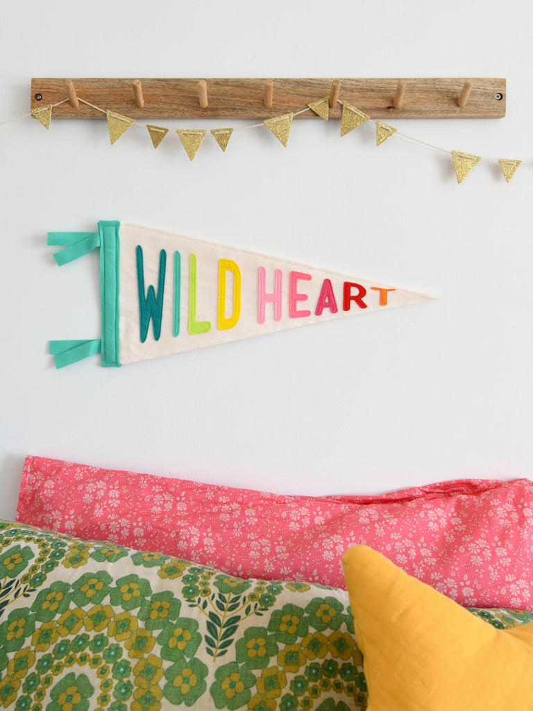 wild heart pennant flag.