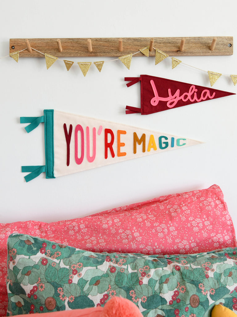 you're magic nursery pennant flag.