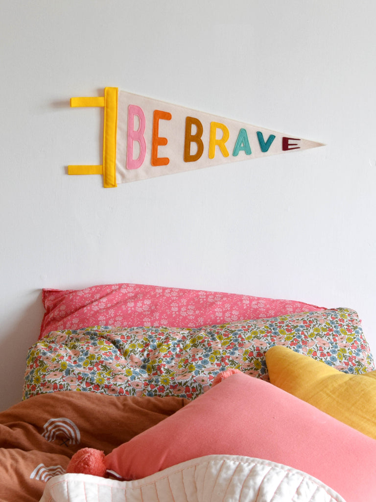 be brave felt pennant flag.