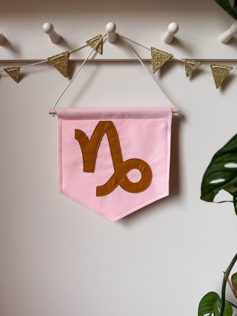 Capricorn mini felt banner