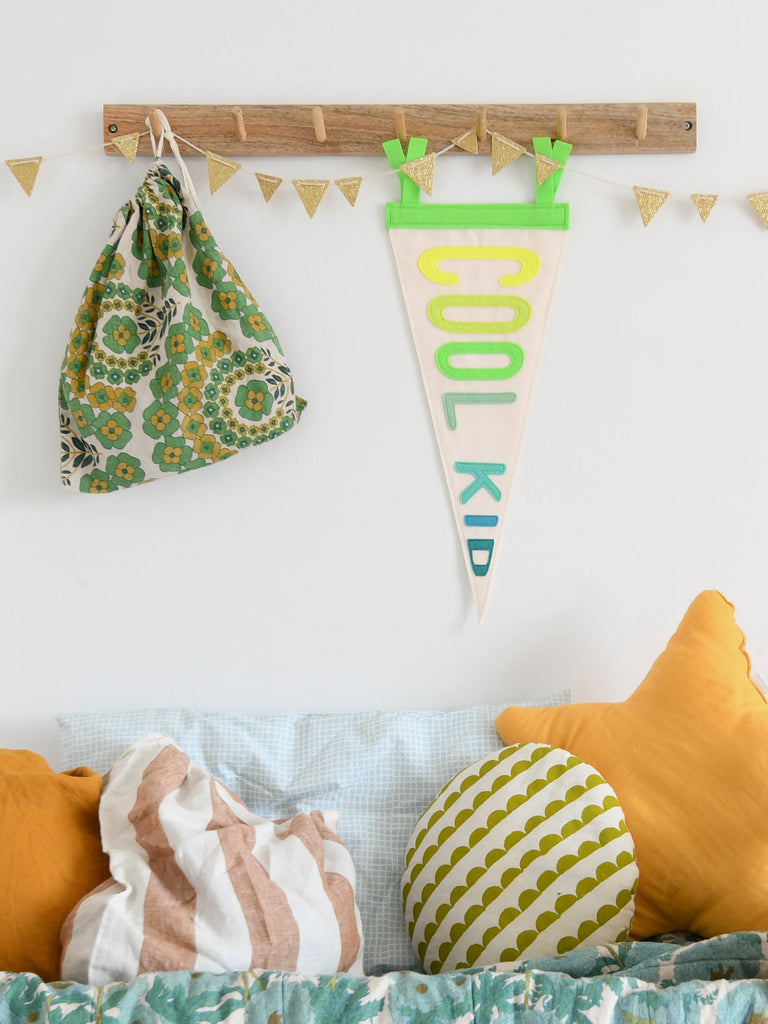 Cool Kid nursery pennant flag.