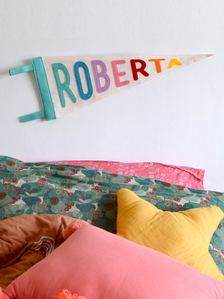 custom nursery name pennant.