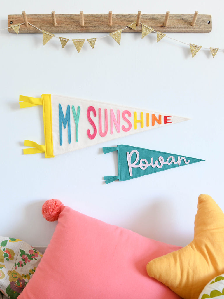 my sunshine felt nursery pennant.