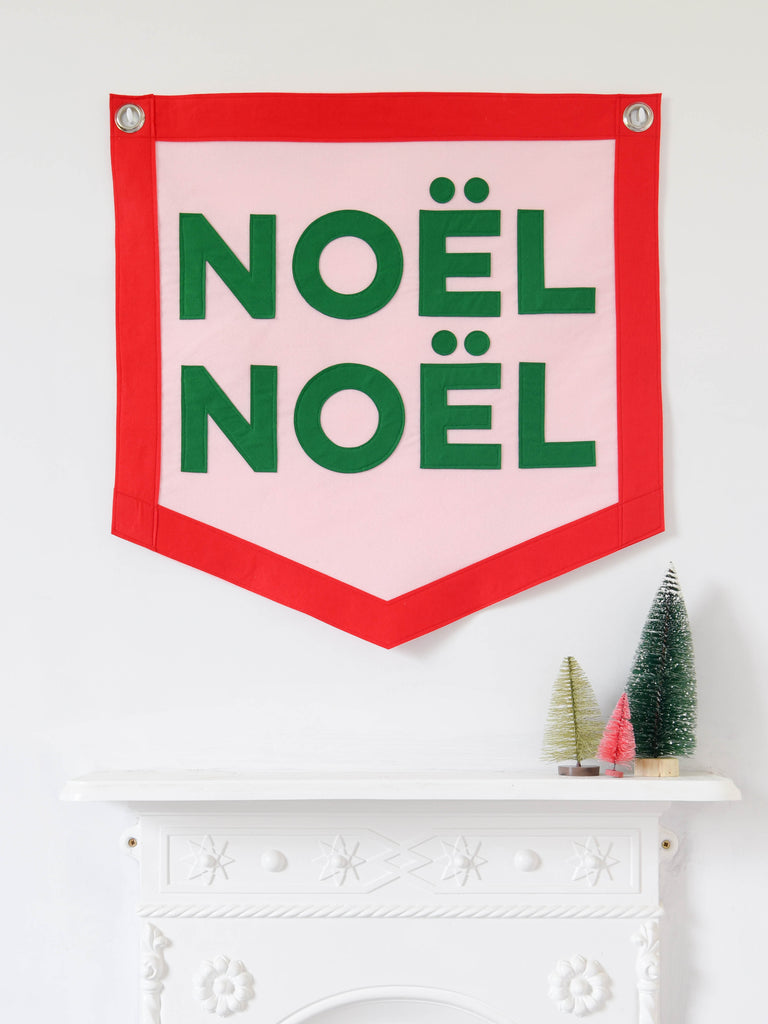 Noel Noel vintage style christmas banner.