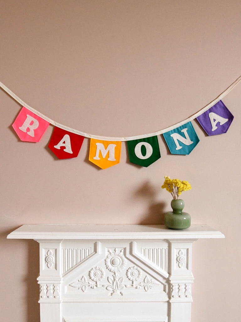 Personalised Name Banner With Retro Font