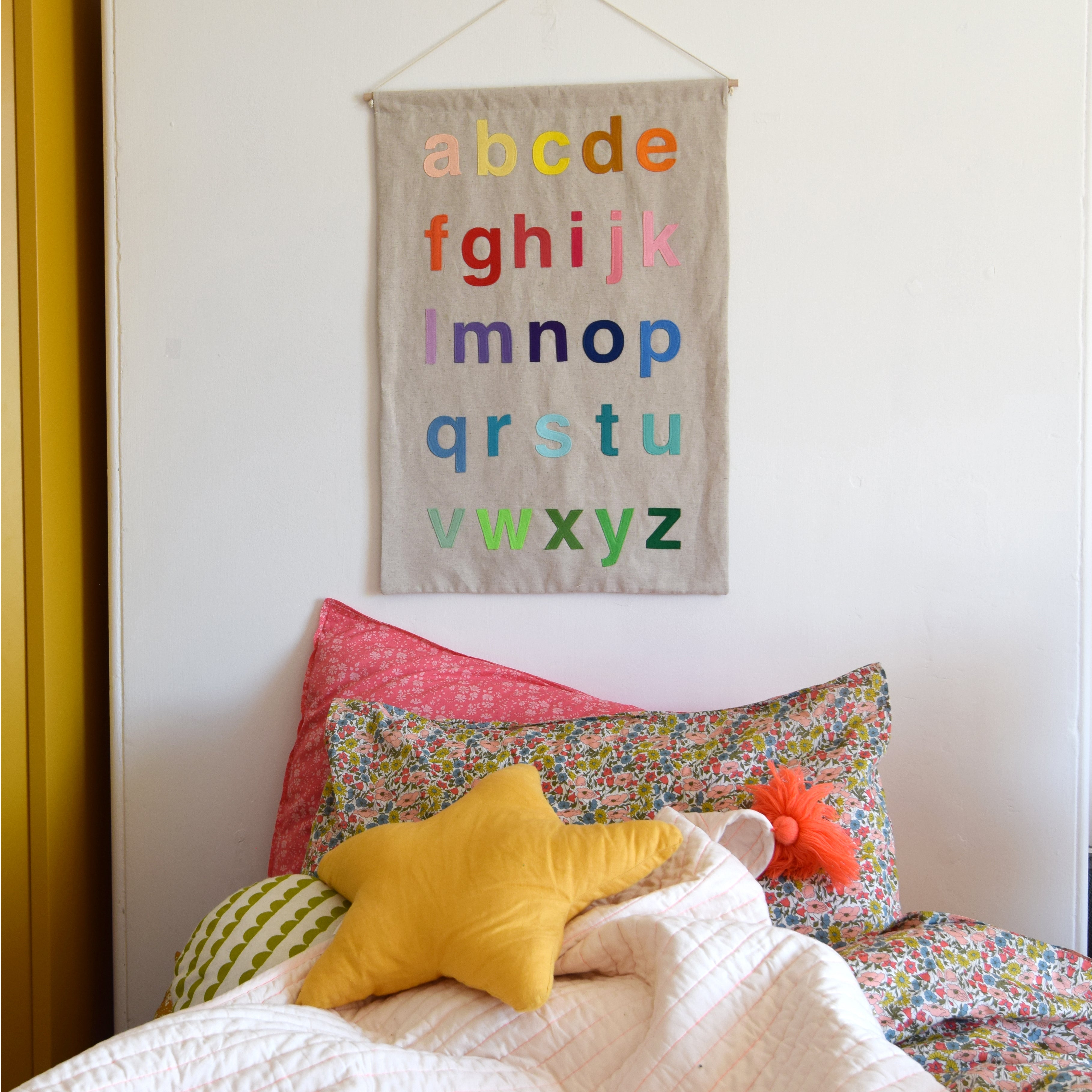 Wall Hanging Using Alphabet Rocks Alphabet wall hanging – House of Hooray