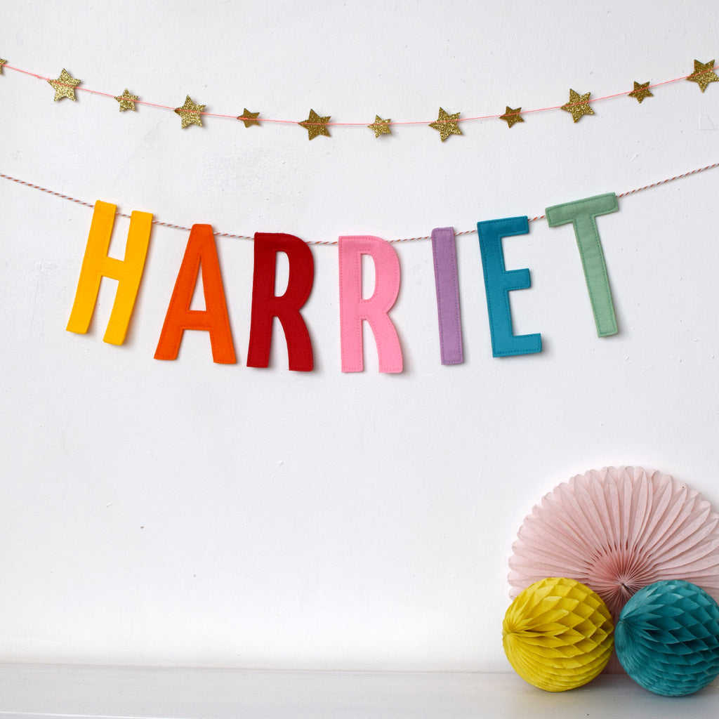 Personalised Felt Letter Garland - Connie Clementine