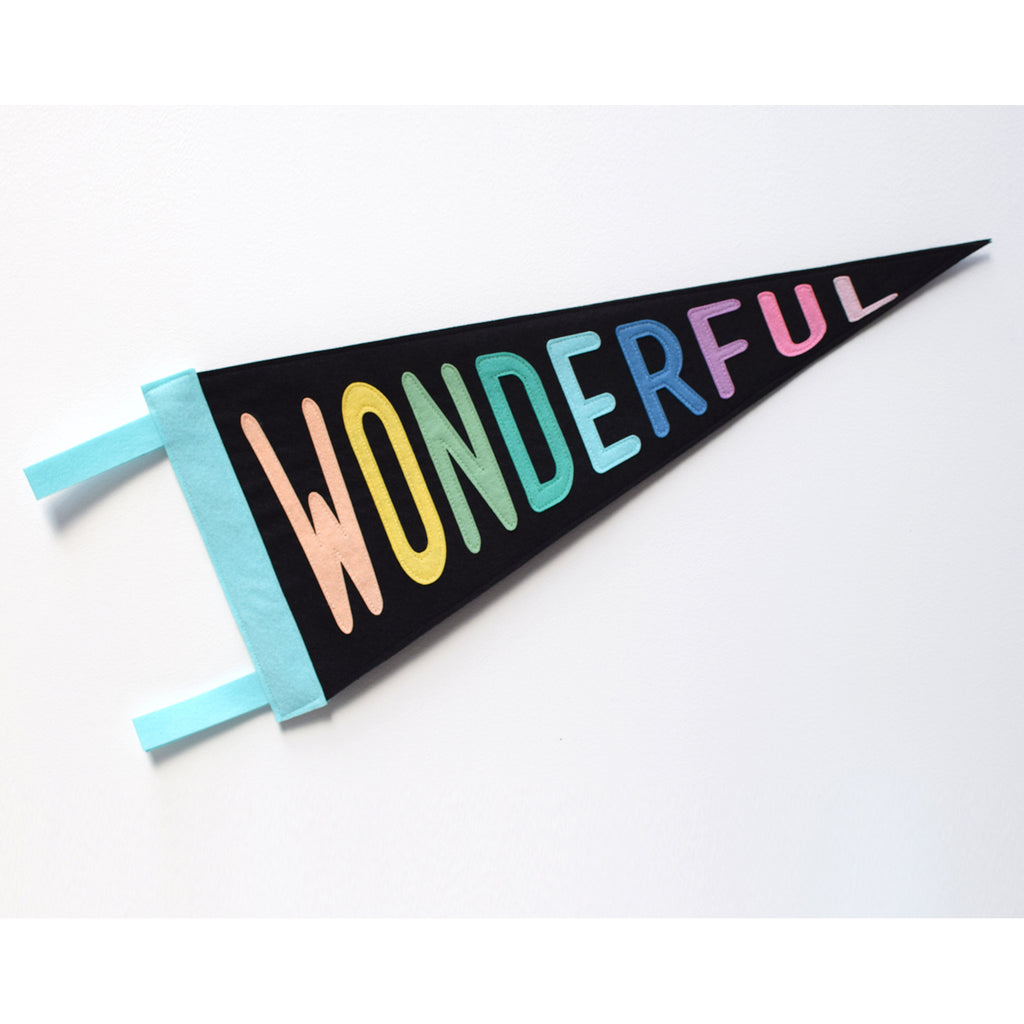 Wonderful Pennant Flag Black - Connie Clementine