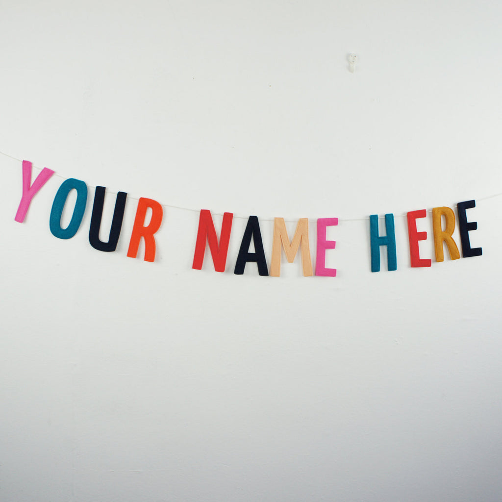 Personalised Felt Letter Garland - Connie Clementine