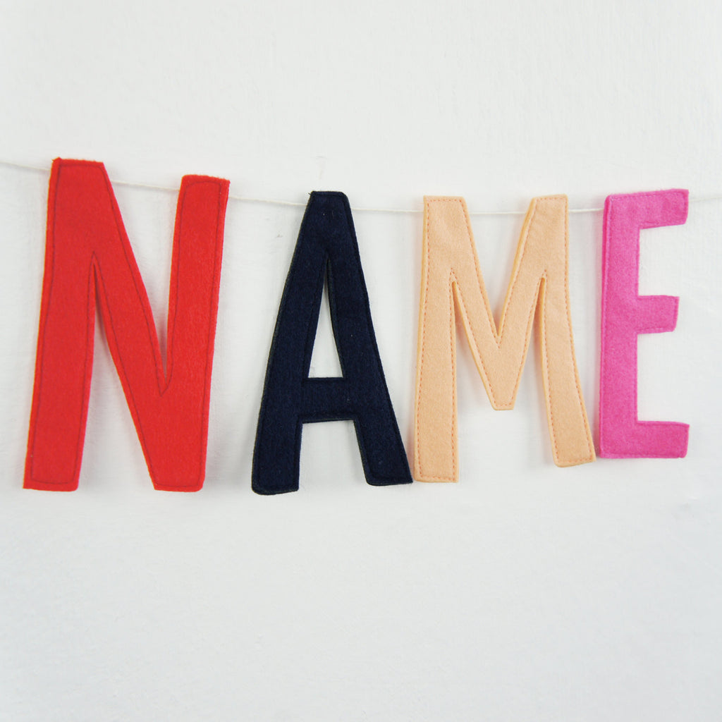 Personalised Felt Letter Garland - Connie Clementine