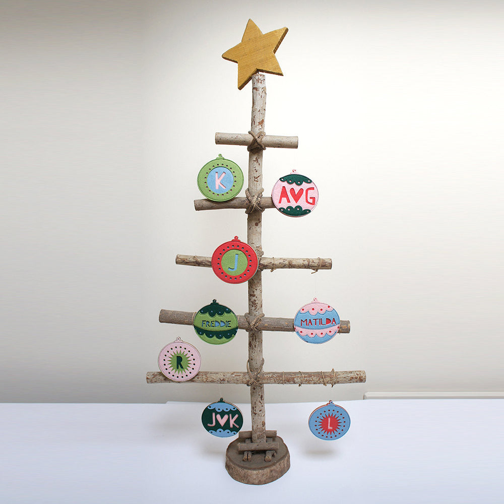 Personalised Felt Christmas Couples Bauble - Connie Clementine