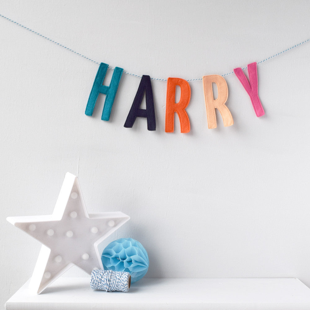 Personalised Felt Letter Garland - Connie Clementine