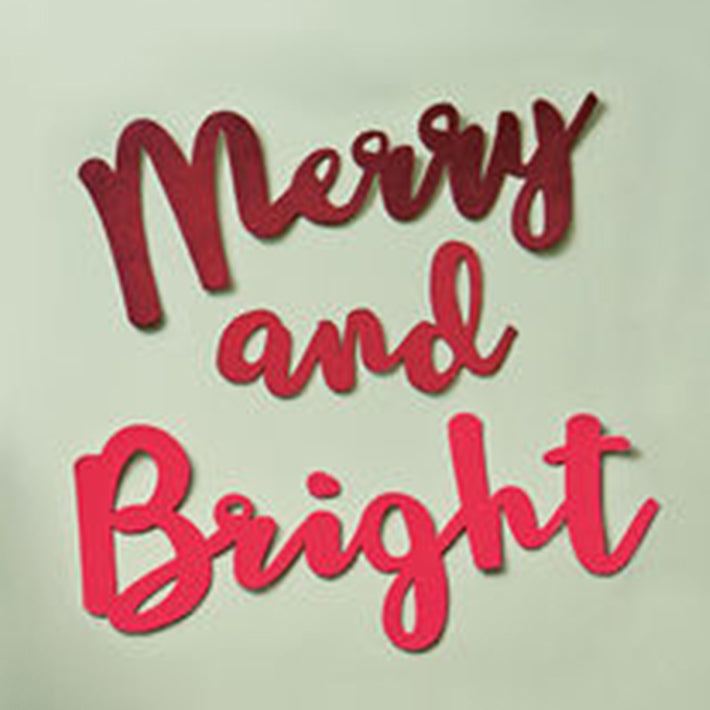 Merry + Bright wall words