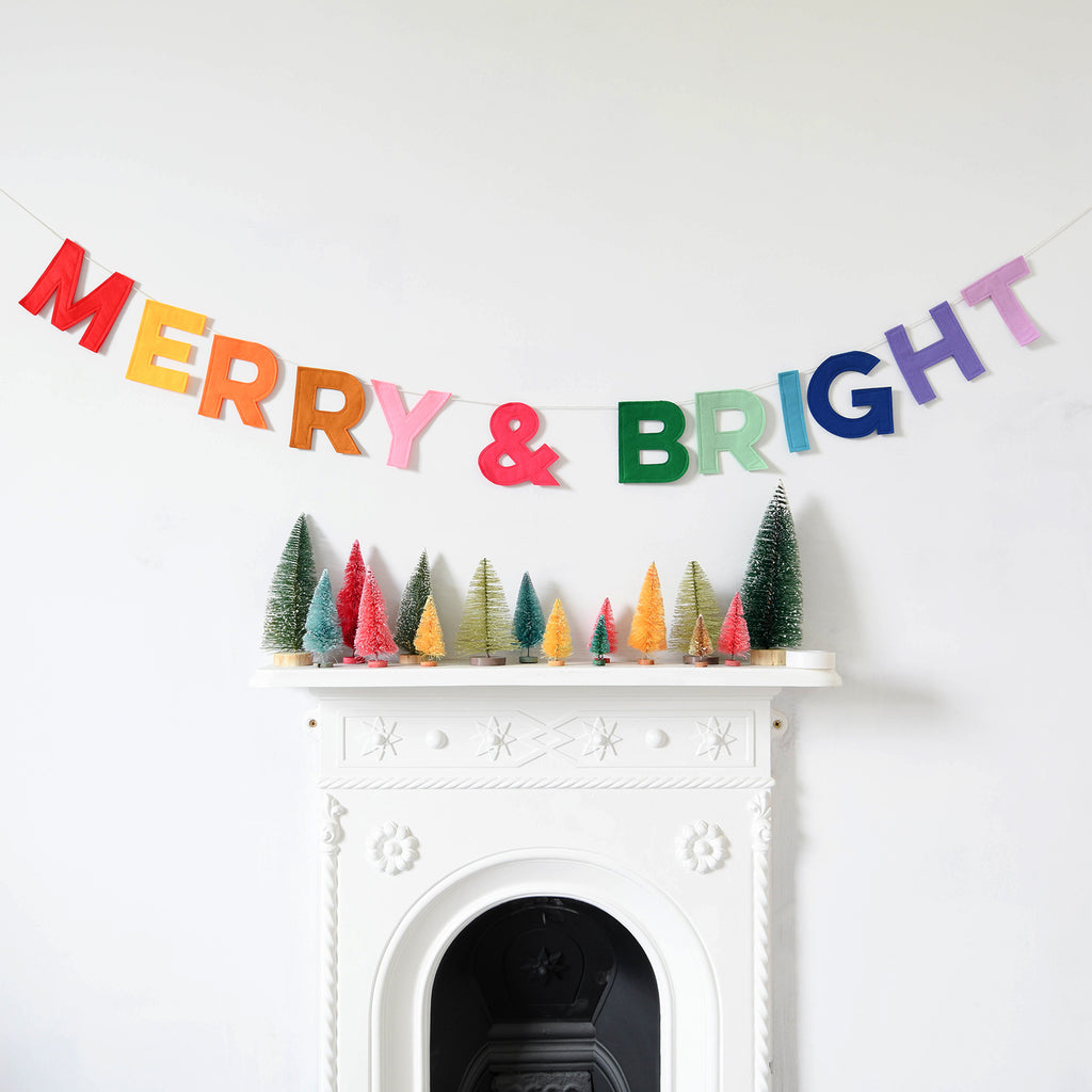 Merry & Bright  Christmas garland