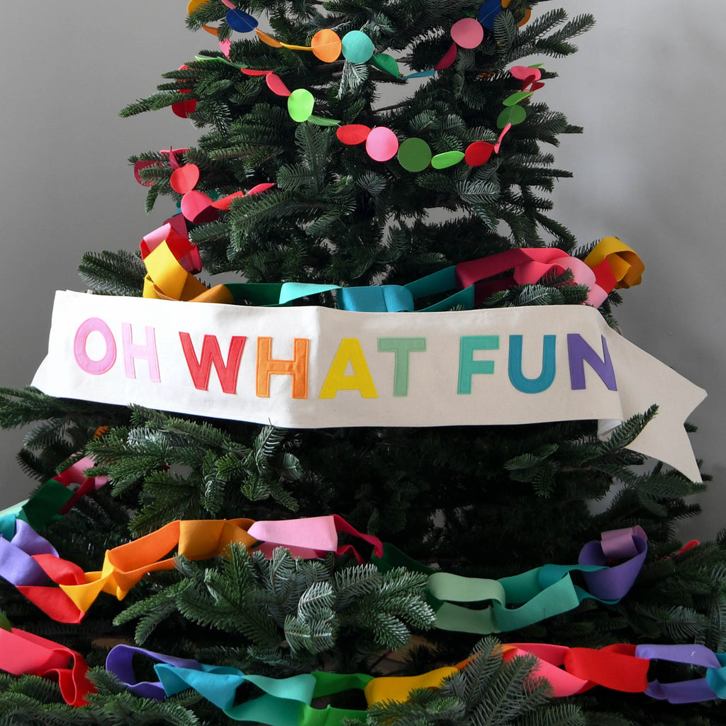 Oh What Fun  Christmas Tree Sash