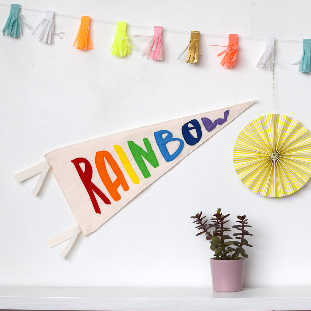 Rainbow pennant flag - Connie Clementine