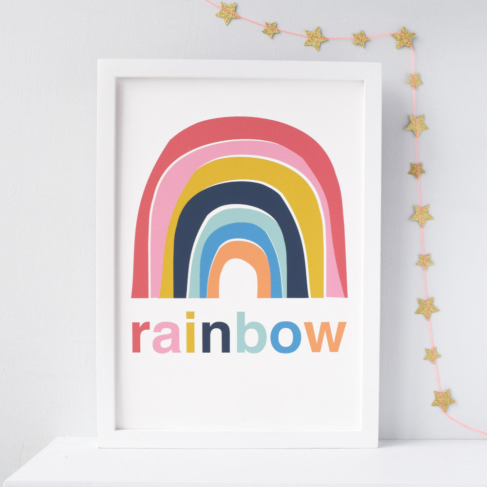 Rainbow Nursery print - Connie Clementine