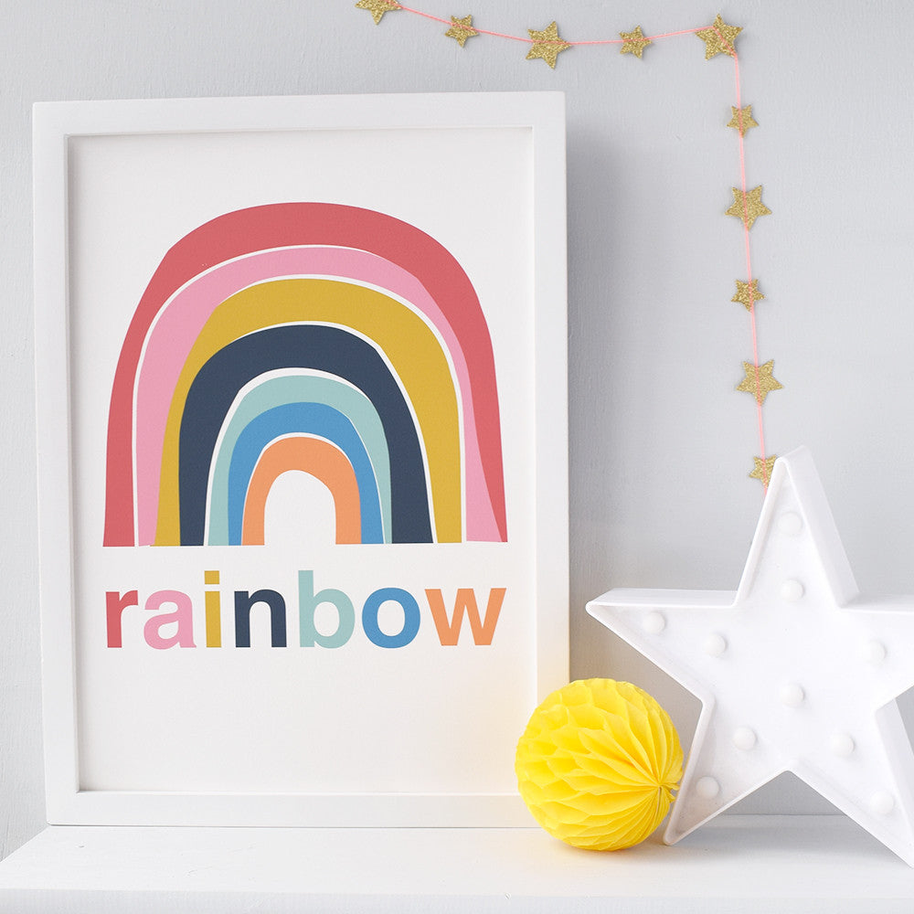 Rainbow Nursery print - Connie Clementine