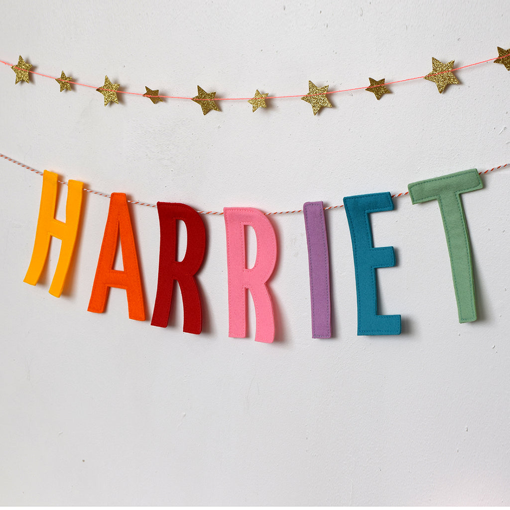 Personalised Felt Letter Garland - Connie Clementine