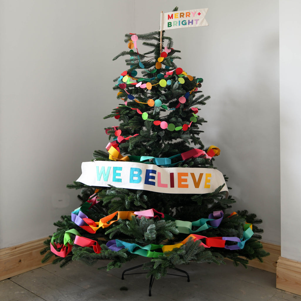 We Believe Christmas Tree Sash