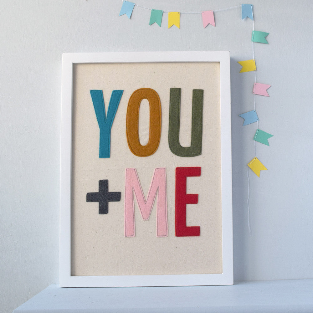 You + Me Textile Artwork Multi Coloured - Connie Clementine